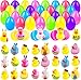 Cherislpy 24 Pcs Prefilled Easter Eggs with Bunny DuckiesBright Colorful Easter Eggs Prefilled with Variety Duckies for Fun Bath Bunny Duckies Easter Basket Stuffers and Bathtub Toys Party Favors - Image 2
