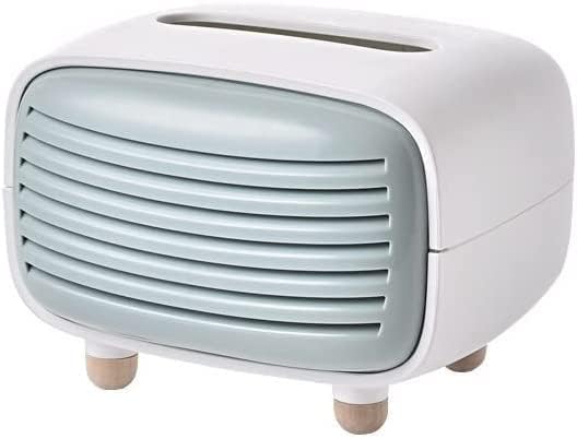 Wrixty Radio Type Tissue Box Tissue Container Tissue Holder Pumping Paper Box Living Room Home Decor Living Room Bedroom Dining Table Office Coffee Table Restaurant Tissue Box Green - Image 1