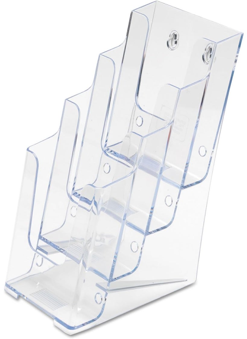 Deflecto Deflecto 77701 Literature Holder 4 Leaflet 478Inch x8Inch x10Inch Clear  - Image 3