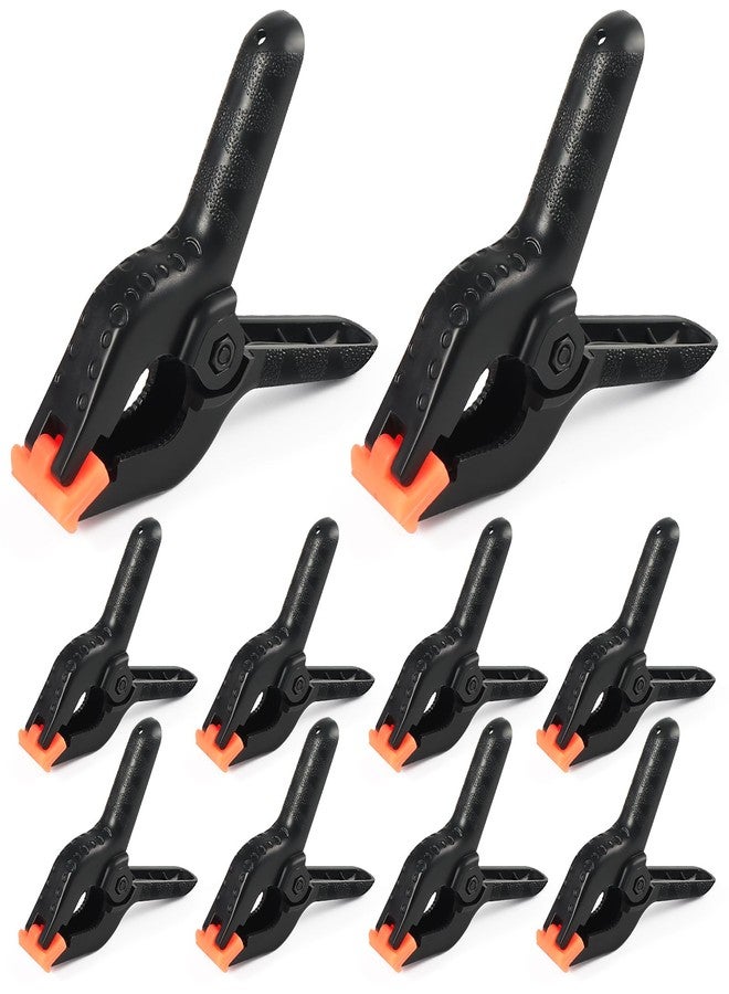 PureGuard 10 Pcs Spring Clamps, PureGuard 4.5 Inch Large Plastic Spring Clips Clamps Heavy Duty Woodworking Clamps for Crafts Balloon Arch Photography Backdrop Stand Pool Cover Clips - Image 1