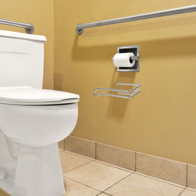 Carbon Steel Wall Mount Toilet Paper Holder With Multi Function Towel Rack For Bathroom Kitchen - Image 4