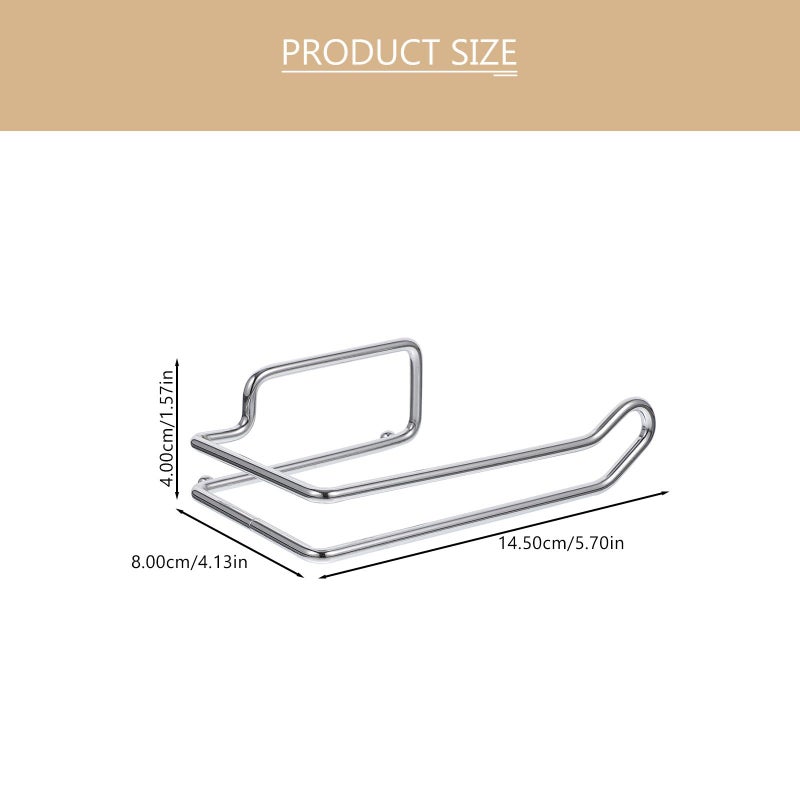 Carbon Steel Wall Mount Toilet Paper Holder With Multi Function Towel Rack For Bathroom Kitchen - Image 3