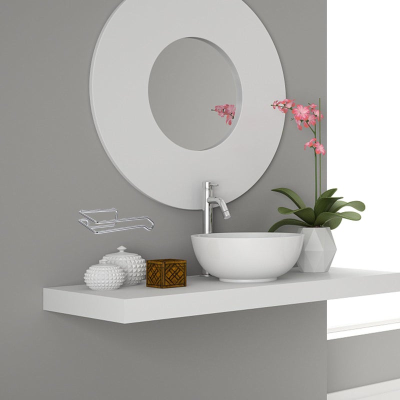 Carbon Steel Wall Mount Toilet Paper Holder With Multi Function Towel Rack For Bathroom Kitchen - Image 5