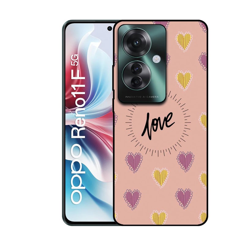 EYE CATCH Printed Protective Case Cover For Oppo Reno 11 F -  Love - Image 1