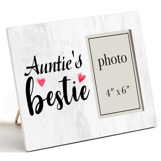 AUNTIE AUNT GIFT WOODEN PICTURE FRAME AUNTIES BESTIE WOOD PHOTO FRAME GIFTS IDEA FOR BIRTHDAY MOTHERS DAY CHRISTMAS TABLETOP WALL MOUNTING 4X6 PHOTO