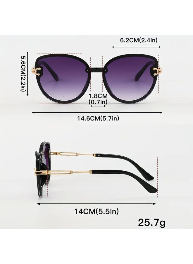 SCENT HOUSE New Y2K Cat-Eye Unisex Glasses - Funny Jelly Color Block, Black, includes glasses case - Image 2