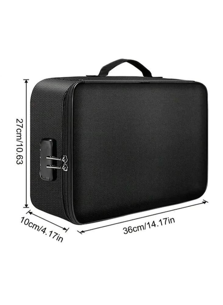 Fireproof Document Bag With Zipper Closure Black - Image 4