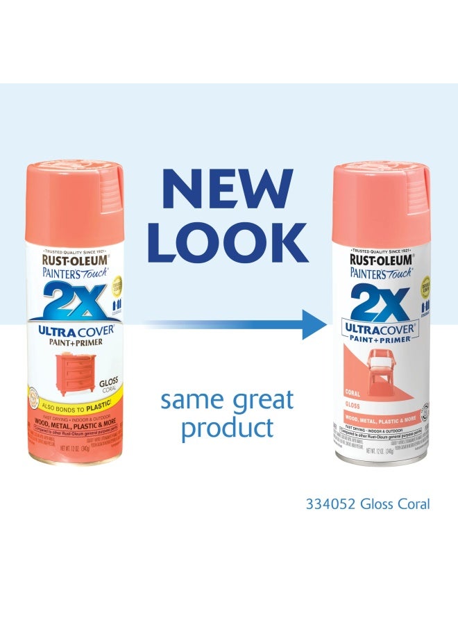 RUST-OLEUM Painter S Touch 2X Ultra Cover 12 Oz Gloss Coral - 283189 - Image 2
