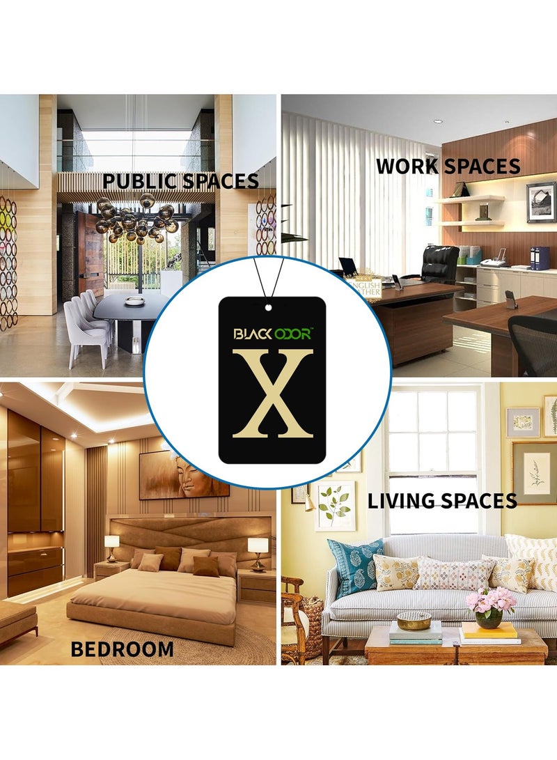 BLACK ODOR X Card Air Freshener Gold Scent, Hanging Aromatherapy Tablet for Car, Home, and Office Long Lasting, Non-Toxic, Eco-Friendly BO-07 - Image 4