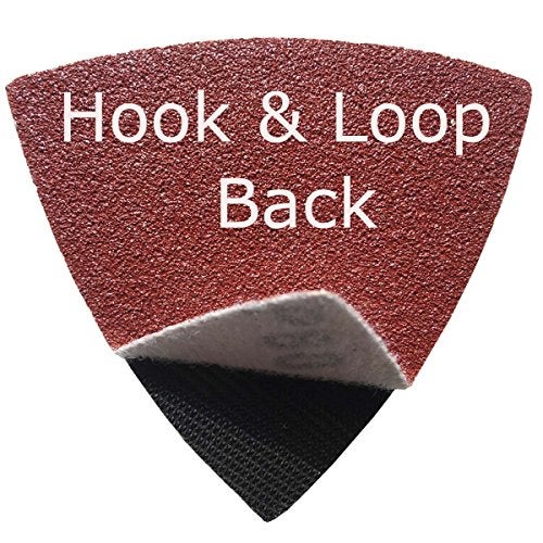XXGO 3-1/8" 80mm 60 Pcs 60 Grits Triangular Hook & Loop Abrasive Multi Tool Sandpaper for Wood Sanding Fit 3-1/8 Inch Oscillating Multi Tool Sanding Pads XG802060 - Image 5