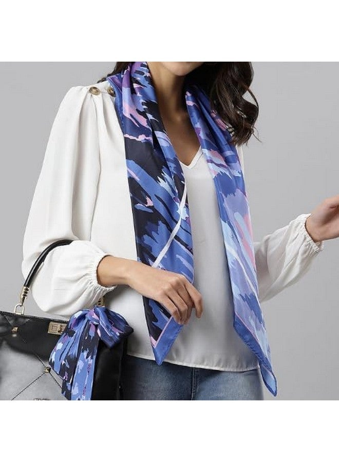 LookTrendyNow Long Scarf,Breathable Sun Protection Light WeightSatin Silk Scarf |100X100 cm| - Image 3