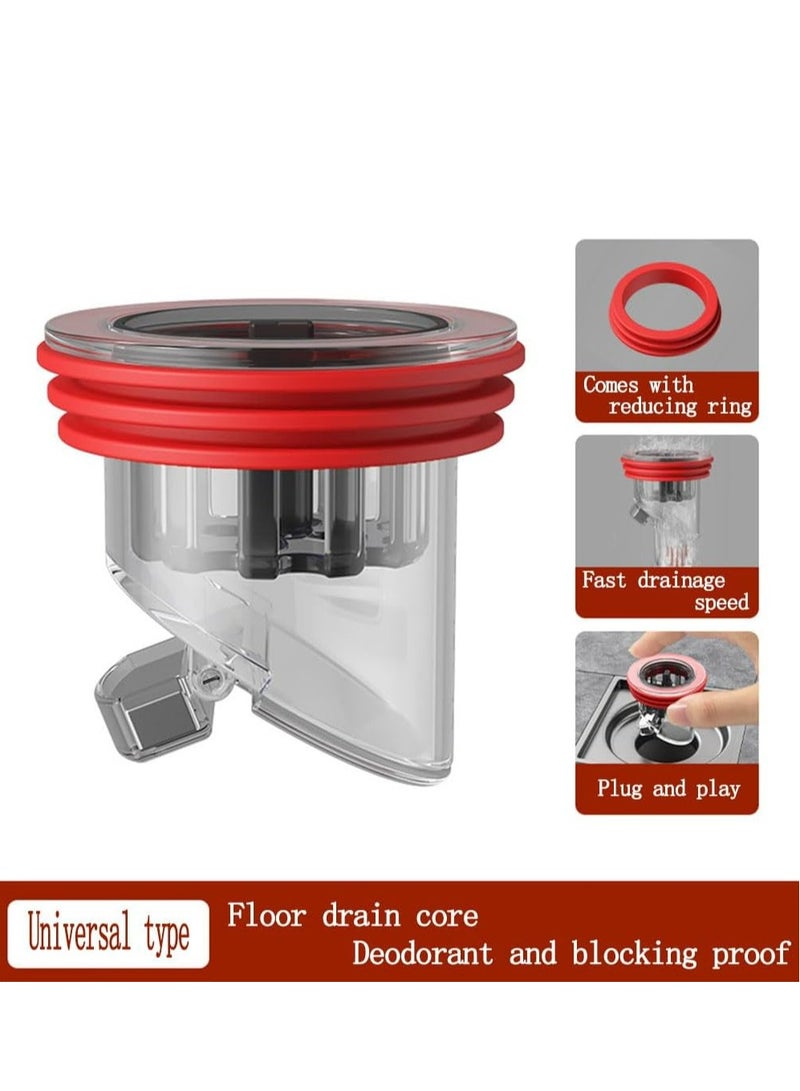 Anti-Odor Drain Core - Anti-Reflux Shower  Kitchen Drain Preventer (Red, 2 Pieces) - Image 4