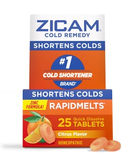 ZICAM Zicam Cold Remedy Zinc Rapidmelts, Citrus Flavor, 25 Count (Pack of 1) 