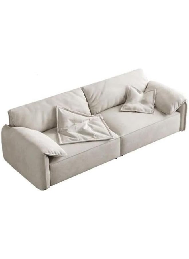 Comfynest Comfynest Modern Standard Sized Suede Sofa with Pillow Top Arm and Cushion Back 