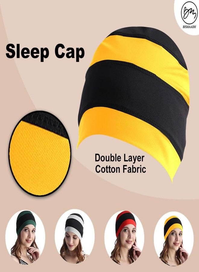 BISMAADH Cooling Sleep Skull Cap for Women Men - Helmet Liner Sweat Wicking Beanie Skullies Daily Working Cap Green Black - Image 4