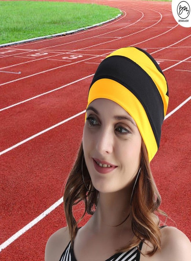 BISMAADH Cooling Sleep Skull Cap for Women Men - Helmet Liner Sweat Wicking Beanie Skullies Daily Working Cap Green Black - Image 2