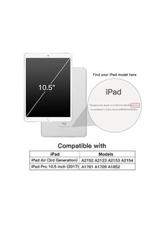 Jetech Case For Ipad Air 3 10.5 Inch 2019 3Rd Generation And Ipad Pro 10.5 Inch With Pencil Holder Clear Transparent Back Shell Slim Stand Shockproof Tablet Cover Black  - Image 2