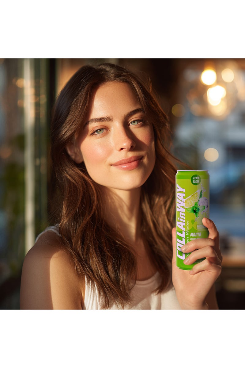 كولانواي كولاجين كولاين واي ٥٠٠٠ ملغ -موهيتو خالي من السكر، ١٠ ملغ بيوتين، ١٠٠ ملغ حمض الهيالورونيك، ١٥٠ ملغ إل-جلوتاثيون، ١٠٠ ميكروغرام، إل-كارنيتين، ٠.٥ غرام، فيتامين د، كالسيوم - مرطب مضاد للشيخوخة (عبوة من ١٢ قطعة) - Image 5