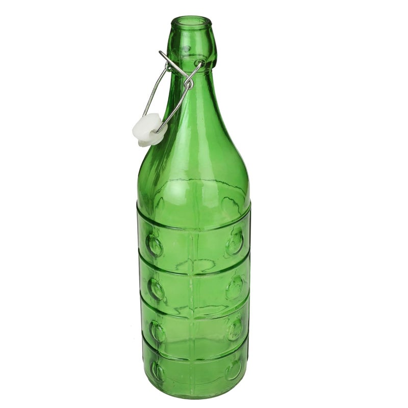 Somil Glass and Bottle Water Other Hot Cold Beverage Serving Set for Home Bar Restaurant 12 Glasses 1 Lt Bottle Green Transparent - Image 4