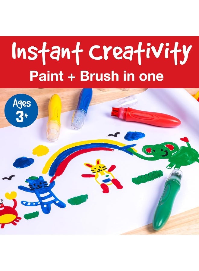 Faber-Castell Little Creatives Jumbo Squeezing Paint Brushes, 6 Colors, Paint Sticks for Kids Washable, Toddler Art Supplies, Non Toxic Paint and Brush in One, Kids Crafts Age 3 to 5+ - Image 4