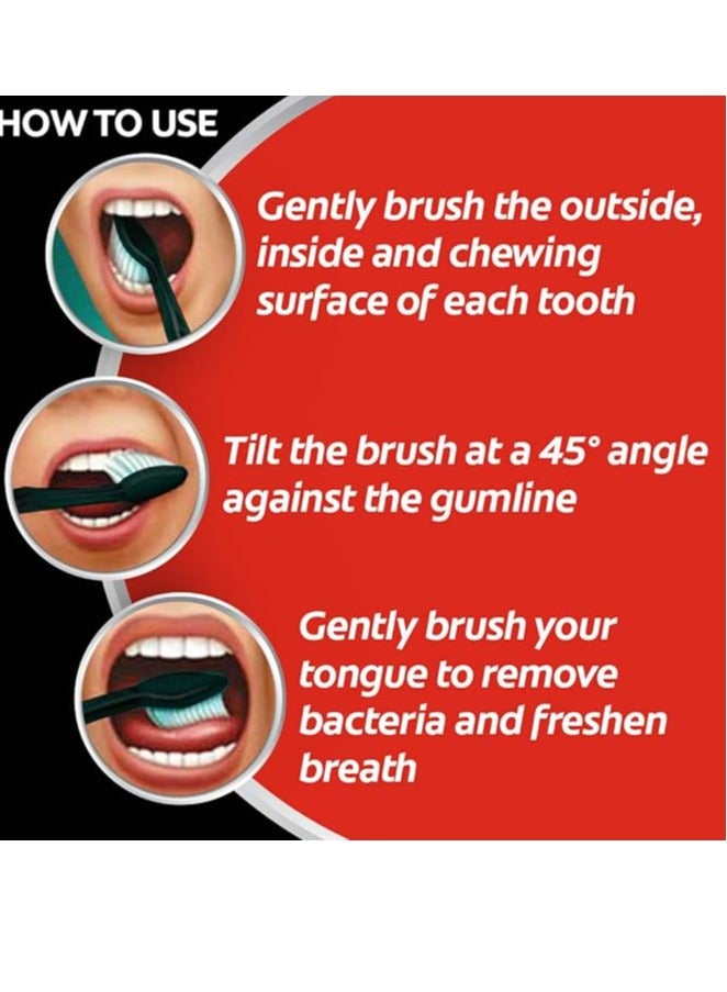 كولجيت فرشاة أسنان كولجيت الفحمية اللطيفة للتنظيف العميق للبالغين، 4 قطع رفيعة وناعمة - Image 4