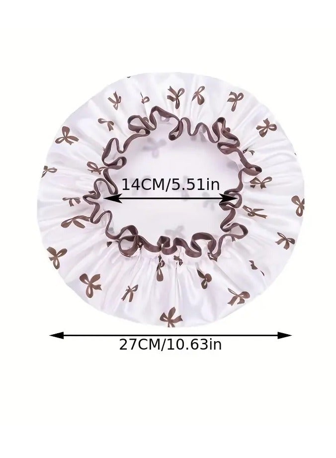 Goolsky Waterproof Shower Cap with Double Layer - Elastic, Adjustable Hair Protection for Men & Women, Ideal for Home Use, Shower Caps Waterproof - Image 3