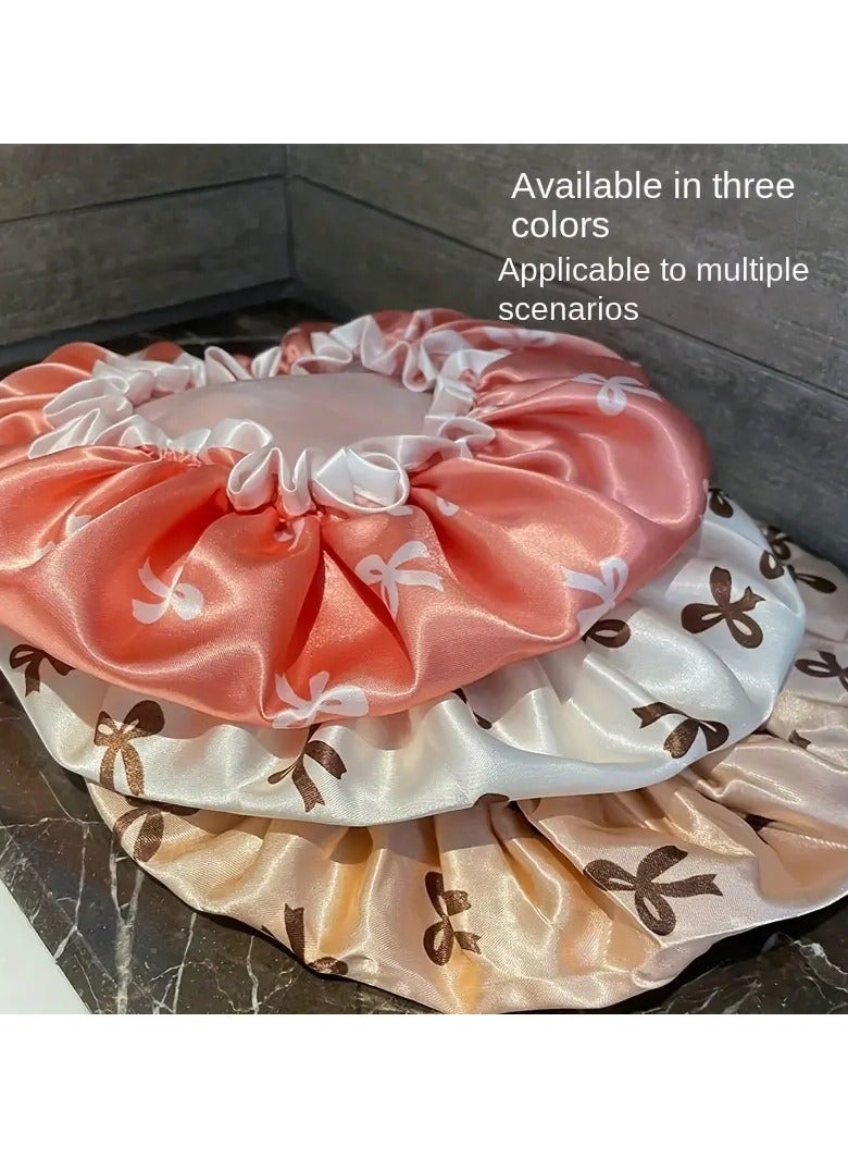 Goolsky Waterproof Shower Cap with Double Layer - Elastic, Adjustable Hair Protection for Men & Women, Ideal for Home Use, Shower Caps Waterproof - Image 4