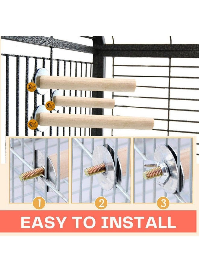 سايج سكوير مجموعة مجثمات الطيور الخشبية الطبيعية - 6 و8 و10 بوصات | مثالية للتمرين واللعب والتدريب وتحسين الأقفاص ومنع مشاكل القدم | مناسبة للعصافير والببغاوات والبادجي والكوكاتيل | عبوة من 3 قطع - Image 4