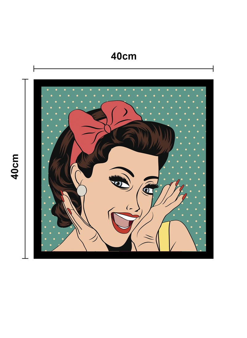 Spoil Your Wall - Wall Posters with 80s Girl Pop Art and Black Frame - Wall Arts Home Décor Photo Frames - 40x40cm by Spoil Your Wall - Image 1