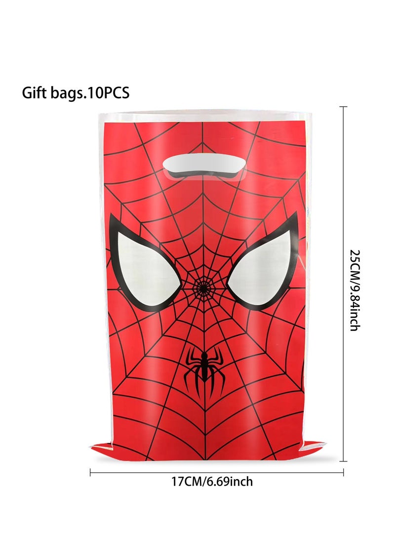 marvel Spiderman party favor paper bags 10pcs gift bag size 17*25cm birthday party candy bag goody bag for kids party supplies