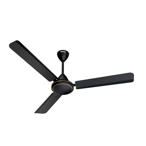 Havells Mozel XP 1200mm Ceiling Fan, Best in Class Base Fan with High Air Delivery, Energy Saving & 100% Pure Copper Motor | 2 Year Warranty | Matt Black - Image 1