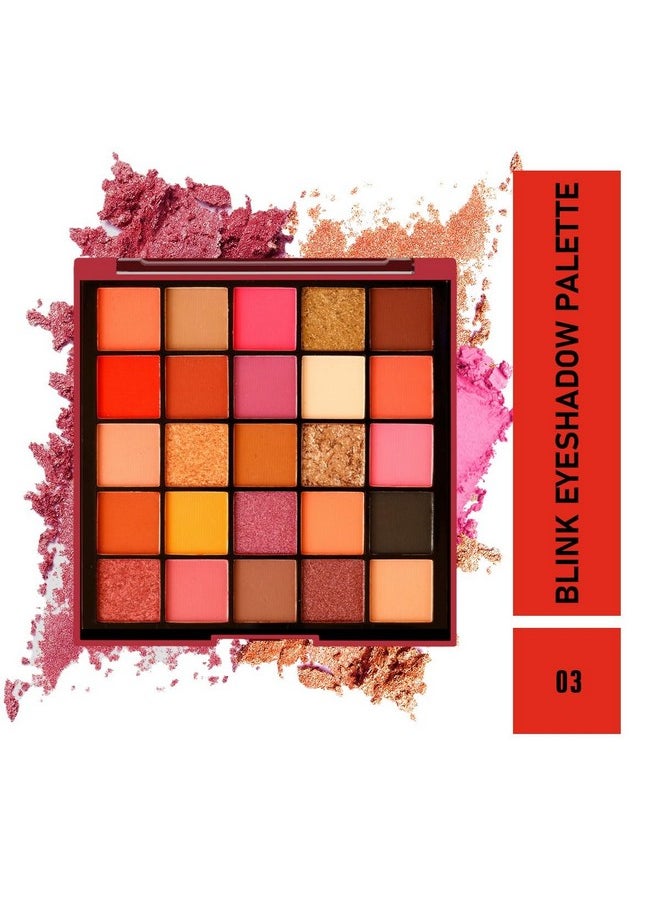 matt look Mattlook 25 Colors Blink Eyeshadow Palette|Highly Pigmented|Blendable|Waterproof|Flawless Finish|Long Lasting|Matte & Shimmery| Creative & Fashion Eye Make-Up-Mutlicolor 03 (26G)  - Image 2