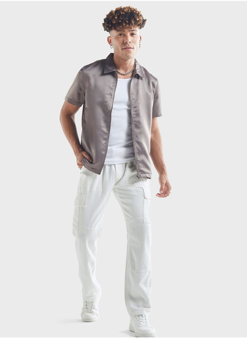 FAV Zip Through Regular Fit Shirt  - Image 4