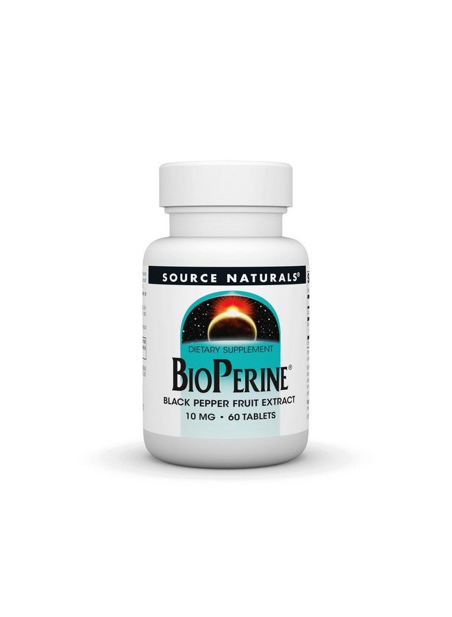 Source Naturals BioPerine, Black Pepper Fruit Extract - Promotes Nutrient Absorption* - 60 Tablets - Image 1