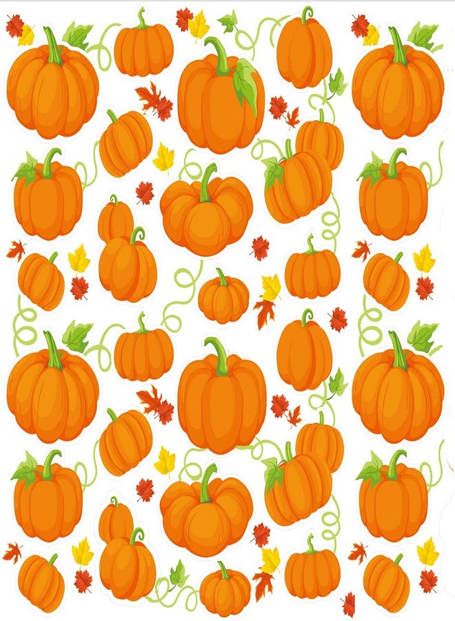 Hotop 480 Pcs Pumpkin Stickers for Kids Fall Thanksgiving Autumn Farmhouse Rustic Pumpkin Buffalo Plaid Stickers for Fall Thanksgiving Party Classroom Decor(Fresh Style) - Image 1