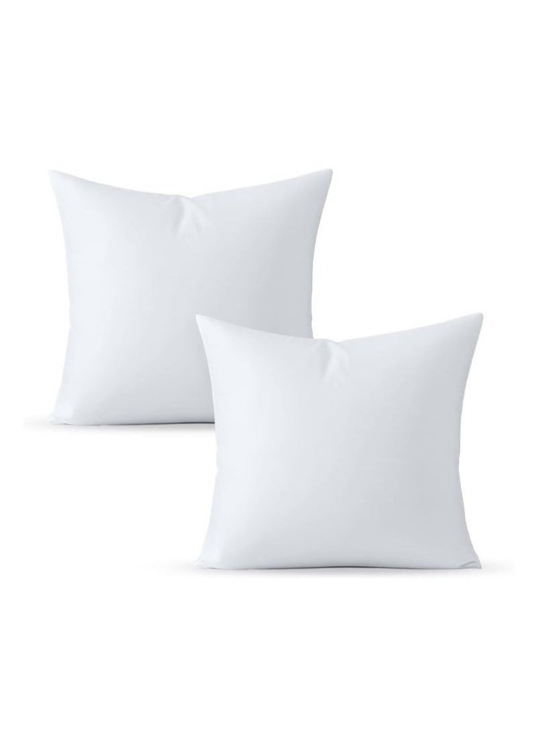 RISHAHOME 45x45cm Cushion Inner Pillow | Soft 144 TC Fabric | 450g Fluffy Polyester Fiber Filling | 500g Decorative Cushion Insert for Sofa, Bed, Couch & Home Decor, Set of 2 - Image 1