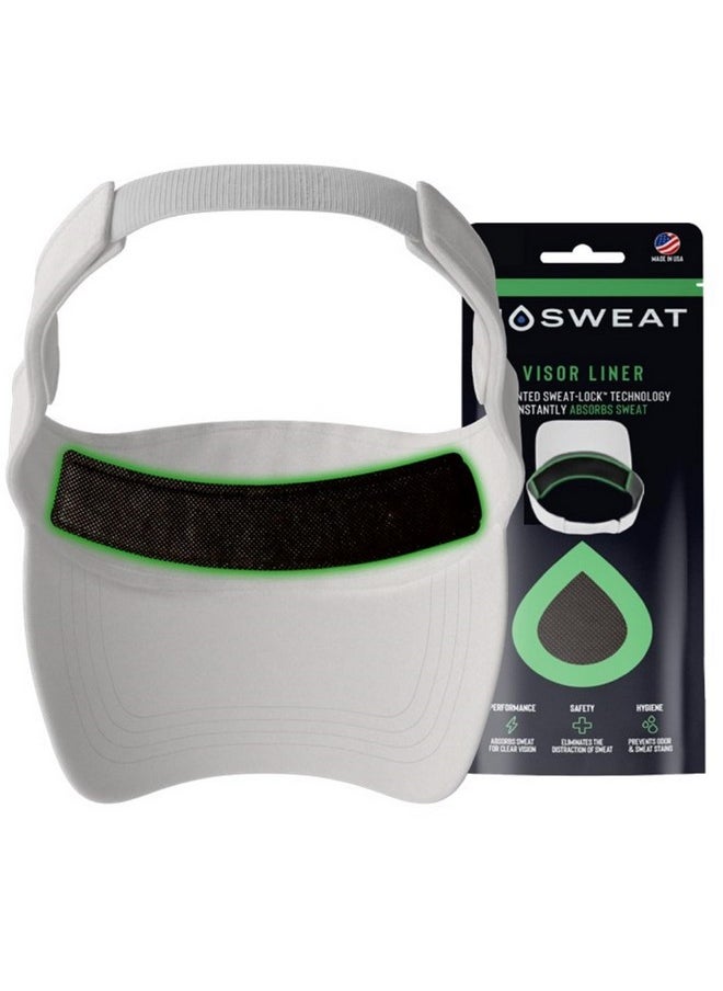No Sweat - Visor Sweat Liner Golf Hat & Cap Liner Black - Image 1