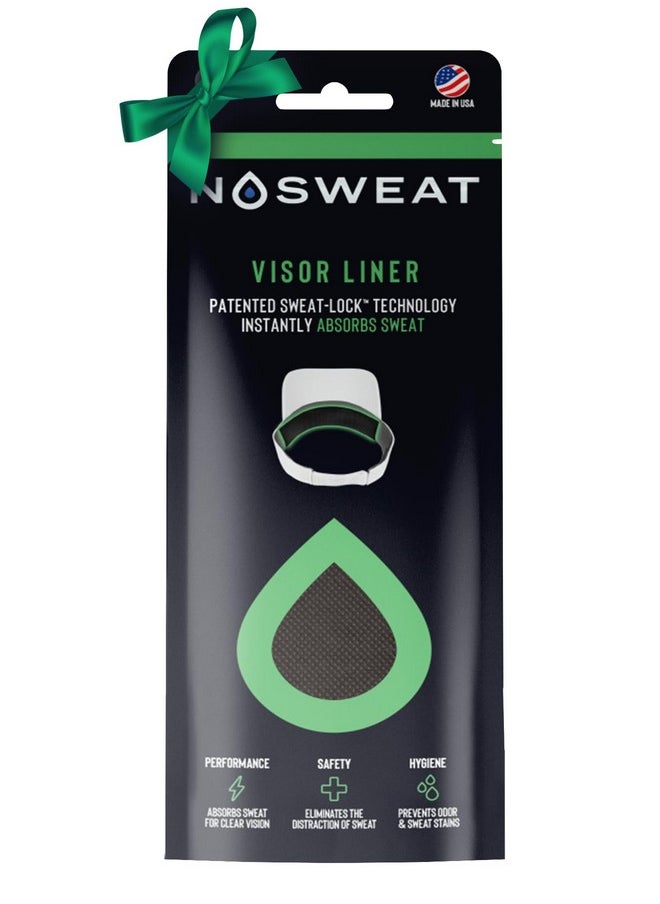 No Sweat - Visor Sweat Liner Golf Hat & Cap Liner Black - Image 1