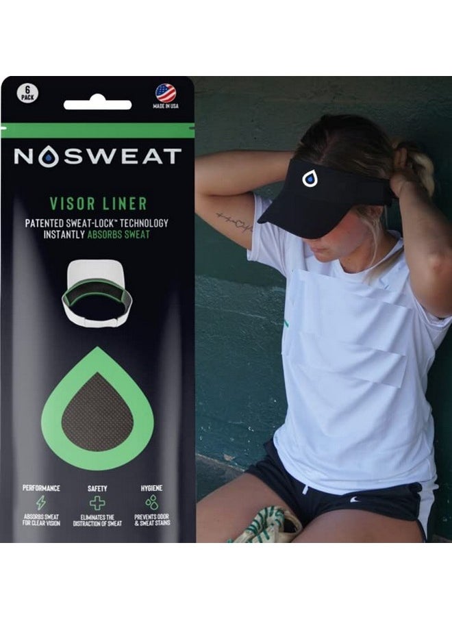 No Sweat - Visor Sweat Liner Golf Hat & Cap Liner Black - Image 1