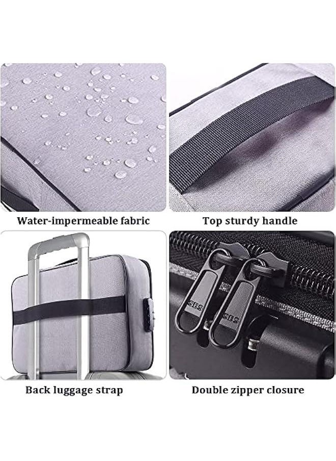 Generic Document Organizer Bag with Code Lock,Watertight 3-Layer File Storage Case,Portable Home Office Travel Important Document Safe for Tablet,Passport,Legal Files,Valuables(Grey)  - Image 4