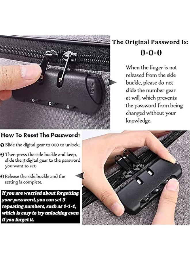 Generic - Document Organizer Bag with Code Lock,Watertight 3-Layer File Storage Case,Portable Home Office Travel Important Document Safe for Tablet,Passport,Legal Files,Valuables(Grey) - Image 1