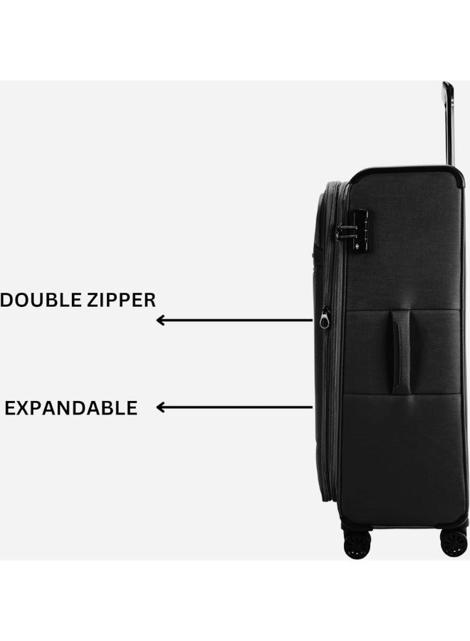 VERAGE Toledo 3 Pieces Luggage Sets, Softside Expandable Spinner Wheel Suitcase - Image 5