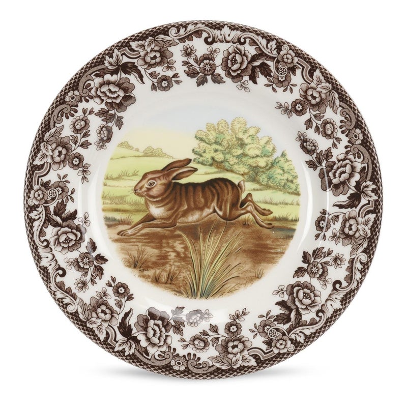 Spode Spode Woodland Salad Plate Rabbit 8  Perfect for Thanksgiving and Other Special Occasions  Made in England from Fine Earthenware  Microwave and Dishwasher Safe 