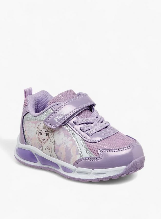 ديزني Frozen Print Light-Up Sneakers With Hook And Loop Closure