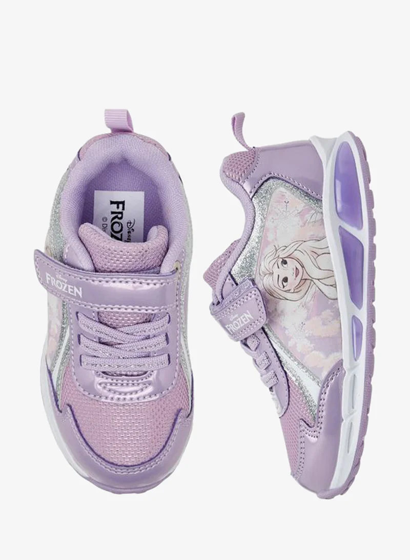 ديزني Frozen Print Light-Up Sneakers With Hook And Loop Closure