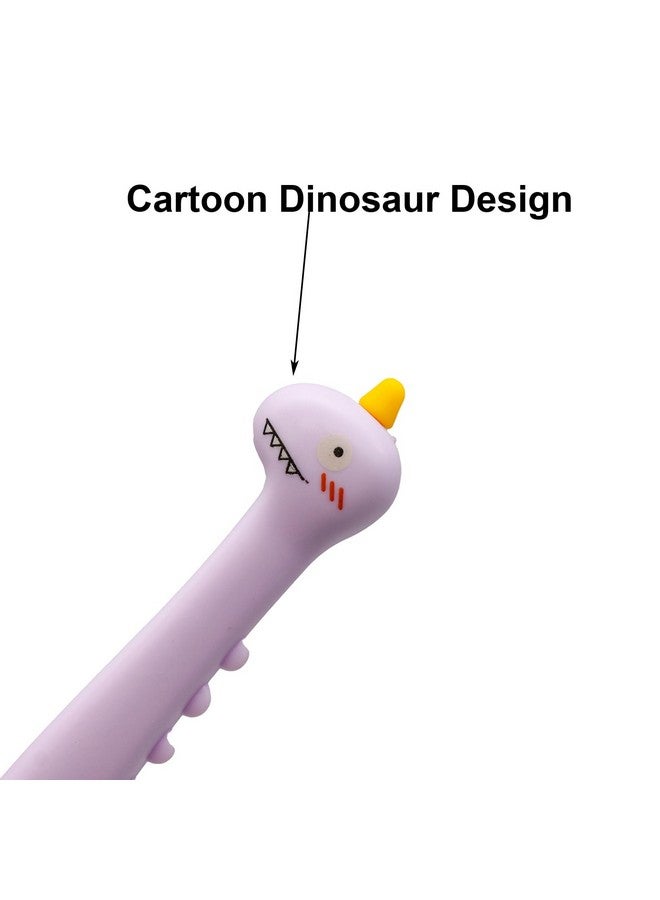 Maydahui 12 Pcs Cute Horned Dinosaur Gel Pens Fun Dino Writing Pens Black Ink For Students Teenage Classmates Shcool Supplies Stationery Desk Decor Birthday Gift - Image 4