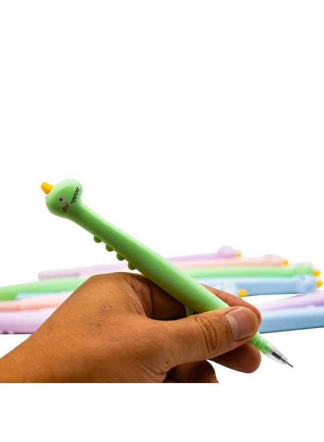 Maydahui 12 Pcs Cute Horned Dinosaur Gel Pens Fun Dino Writing Pens Black Ink For Students Teenage Classmates Shcool Supplies Stationery Desk Decor Birthday Gift - Image 5