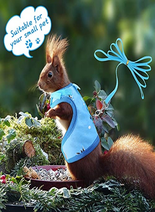 Weewooday 3 Pieces Guinea Pig Harness with Leash Small Pet Harness Fruit Plaid Pattern Adjustable Padded Walking Vest for Pet Hamster Squirrel Animals(Pineapple, Blue, Green Plaid,Small) - Image 3