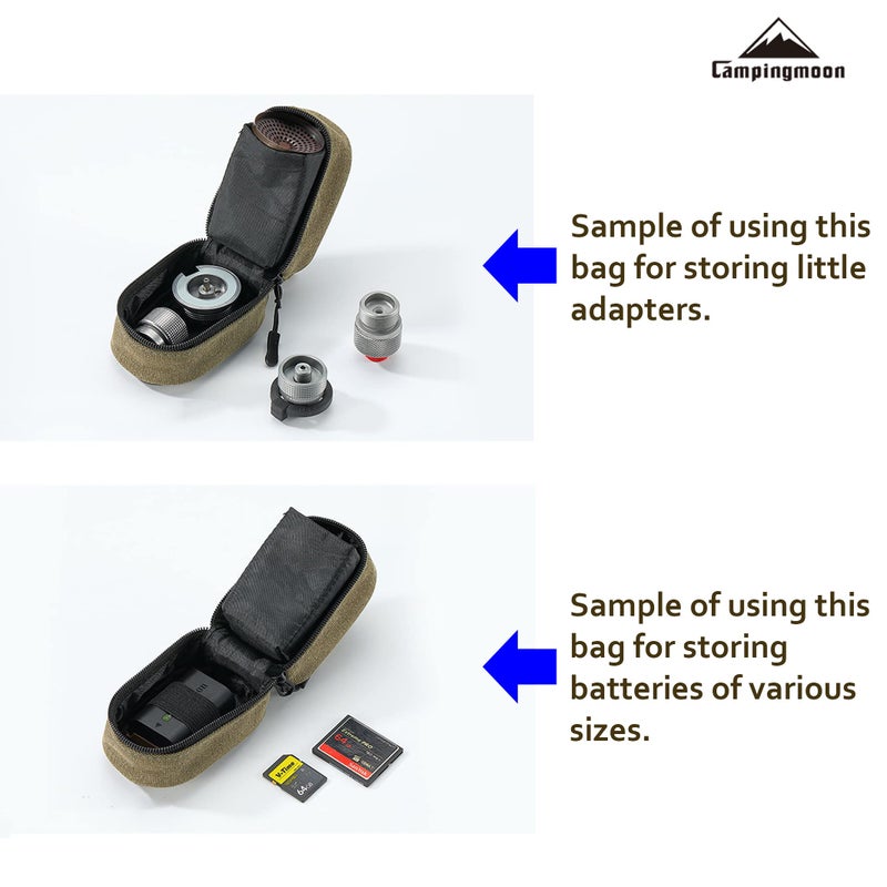camping moon Pocket Stove Bag Storage Case for Micro Regulator Stove Sturdy Canvas XD-2F-B - Image 4