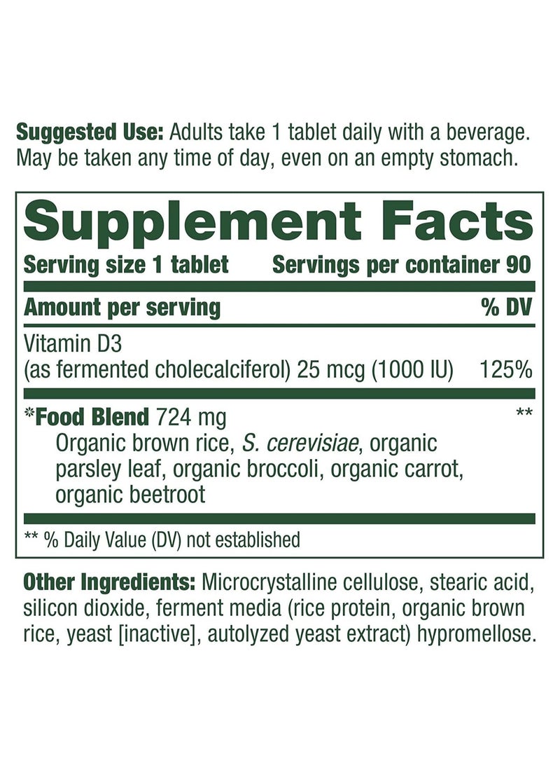 MegaFood Vitamin D3 1000 IU (25 mcg) - Immune Support Supplement - Bone Health - With easily-absorbed Vitamin D3 – Plus real food - Non-GMO, Vegetarian - Made Without 9 Food Allergens - 90 Tabs - pzsku/ZC83E5707B506A1E2BE4CZ/45/_/1685444462/16d30f59-4933-4228-a303-21683aa95bb6